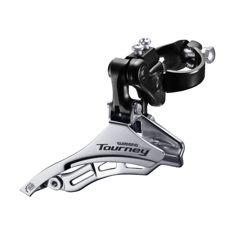 TOURNEY TY FRONT DERAILLEUR DOWN SWING (CLAMP BAND MOUNT) 3X7/6s